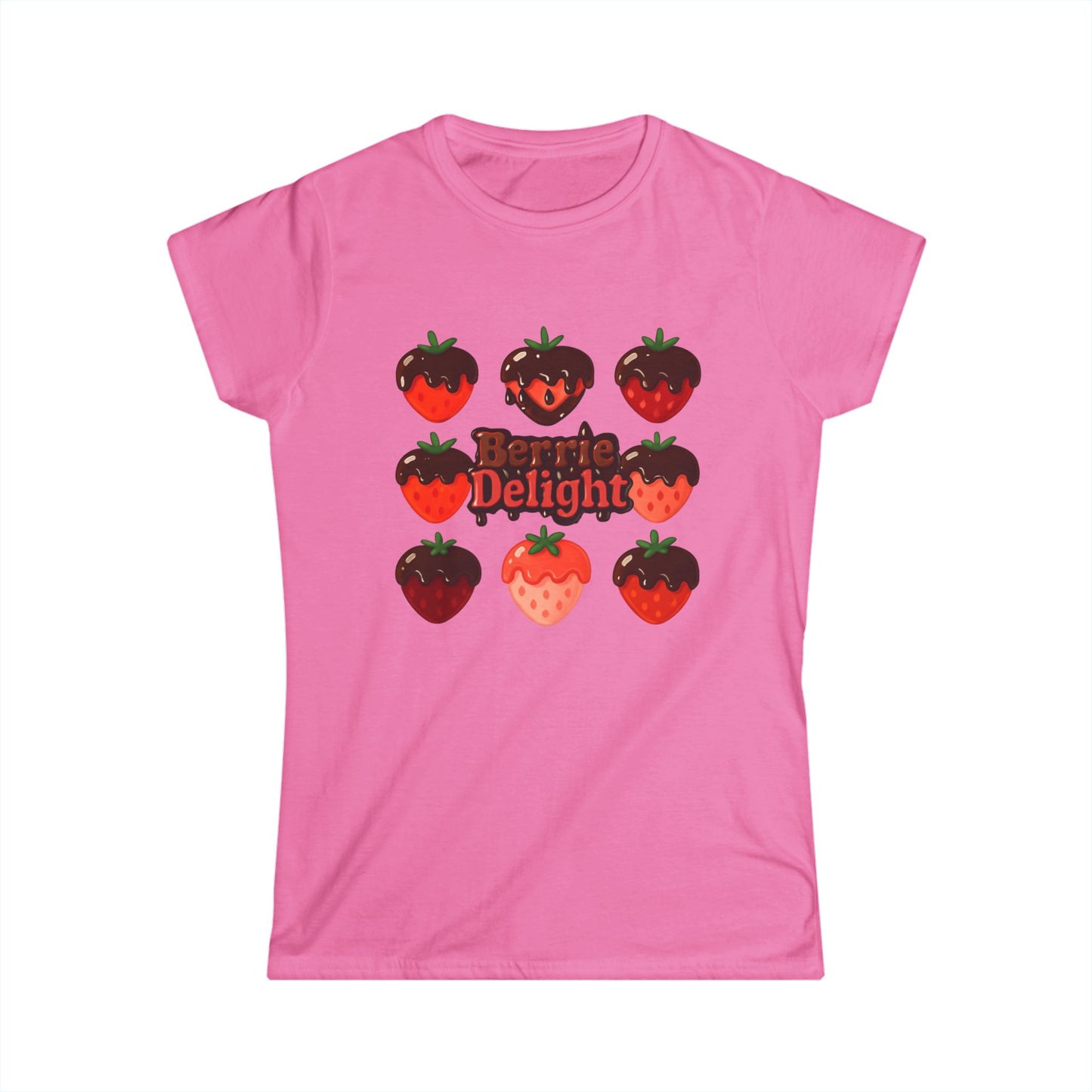 Strawberry Delight Women's Tee, Cute Fruit Shirt, Summer Fashion, Gift for Fruit Lovers, Casual Everyday Wear, Birthday Present